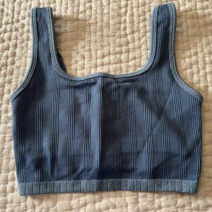 Aerie Seamless Heather Square Neck Longline Bralette